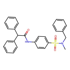 N-(4-{[benzyl(methyl)amino]sulfonyl}phenyl)-2,2-diphenylacetamide structure