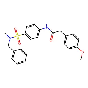 N-{4-[benzyl(methyl)sulfamoyl]phenyl}-2-(4-methoxyphenyl)acetamide structure
