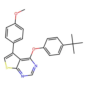 4-(4-Tert-butylphenoxy)-5-(4-methoxyphenyl)thieno[2,3-d]pyrimidine structure