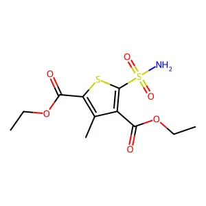 2,4-Diethyl 3-methyl-5-sulfamoylthiophene-2,4-dicarboxylate structure