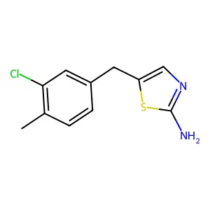 5-[(3-Chloro-4-methylphenyl)methyl]-1,3-thiazol-2-amine structure