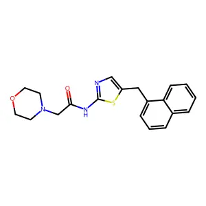 2-Morpholin-4-yl-N-(5-naphthalen-1-ylmethyl-thiazol-2-yl)-acetamide structure