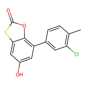 7-(3-Chloro-4-methylphenyl)-5-hydroxy-1,3-benzoxathiol-2-one structure