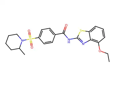 N-(4-ethoxy-1,3-benzothiazol-2-yl)-4-[(2-methylpiperidin-1-yl)sulfonyl]benzamide structure