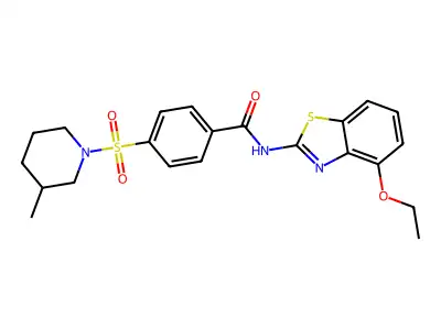 N-(4-ethoxy-1,3-benzothiazol-2-yl)-4-[(3-methylpiperidin-1-yl)sulfonyl]benzamide structure
