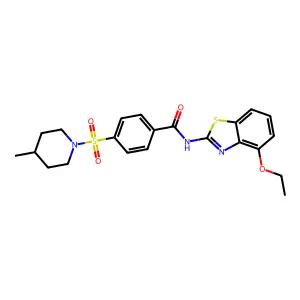 N-(4-ethoxybenzo[d]thiazol-2-yl)-4-((4-methylpiperidin-1-yl)sulfonyl)benzamide structure