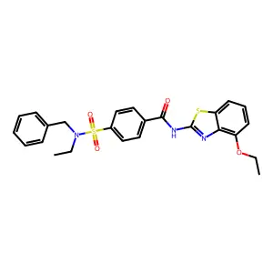 4-[benzyl(ethyl)sulfamoyl]-N-(4-ethoxy-1,3-benzothiazol-2-yl)benzamide structure