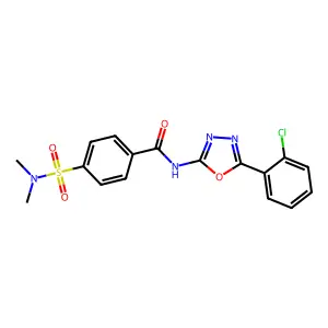N-(5-(2-chlorophenyl)-1,3,4-oxadiazol-2-yl)-4-(N,N-dimethylsulfamoyl)benzamide structure