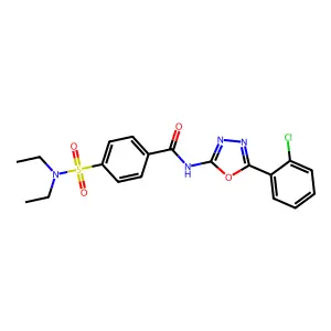 N-[5-(2-chlorophenyl)-1,3,4-oxadiazol-2-yl]-4-(diethylsulfamoyl)benzamide structure