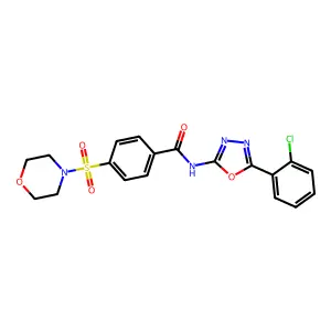 N-(5-(2-chlorophenyl)-1,3,4-oxadiazol-2-yl)-4-(morpholinosulfonyl)benzamide structure