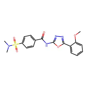 4-(dimethylsulfamoyl)-N-[5-(2-methoxyphenyl)-1,3,4-oxadiazol-2-yl]benzamide structure