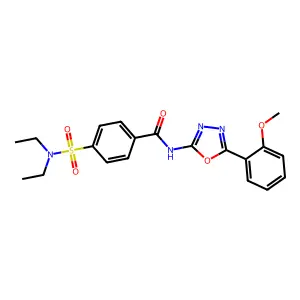 4-(diethylsulfamoyl)-N-[5-(2-methoxyphenyl)-1,3,4-oxadiazol-2-yl]benzamide structure