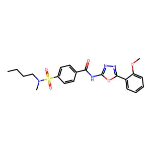 4-[butyl(methyl)sulfamoyl]-N-[5-(2-methoxyphenyl)-1,3,4-oxadiazol-2-yl]benzamide structure
