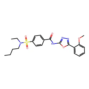 4-[butyl(ethyl)sulfamoyl]-N-[5-(2-methoxyphenyl)-1,3,4-oxadiazol-2-yl]benzamide structure
