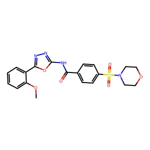 N-(5-(2-methoxyphenyl)-1,3,4-oxadiazol-2-yl)-4-(morpholinosulfonyl)benzamide structure