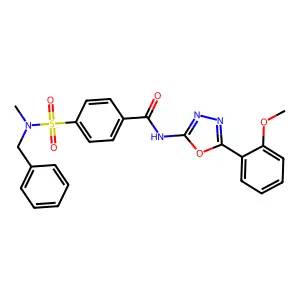 4-[benzyl(methyl)sulfamoyl]-N-[5-(2-methoxyphenyl)-1,3,4-oxadiazol-2-yl]benzamide structure
