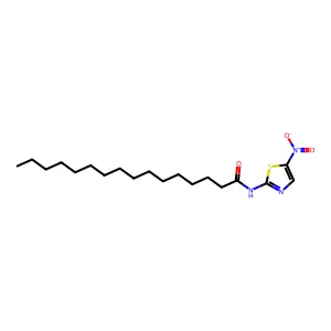N-(5-nitro-1,3-thiazol-2-yl)hexadecanamide structure