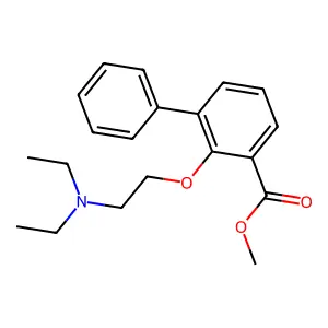 3-Biphenylcarboxylic acid, 2-(2-(diethylamino)ethoxy)-, methyl ester structure