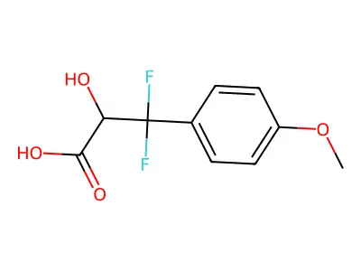 3,3-difluoro-2-hydroxy-3-(4-methoxyphenyl)propanoic Acid structure