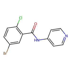5-bromo-2-chloro-N-(pyridin-4-yl)benzamide structure