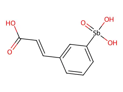 3-(3-(Dihydroxyoxidostibino)phenyl)-2-propenoic acid structure