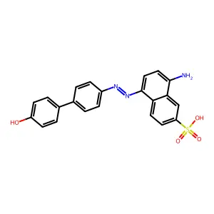 8-Amino-5-((4'-hydroxy[1,1'-biphenyl]-4-yl)diazenyl)-2-naphthalenesulfonic acid structure