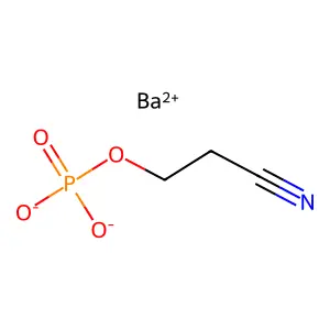 Propanenitrile, 3-(phosphonooxy)-, barium salt (1:1) structure
