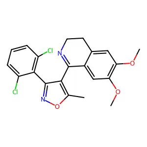 1-(3-(2,6-DICHLOROPHENYL)-5-METHYLISOXAZOL-4-YL)-6,7-DIMETHOXY-3,4-DIHYDROISOQUINOLINE structure