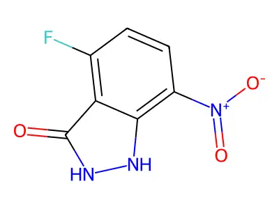 4-Fluoro-3-hydroxy-7-nitro 1H-indazole structure