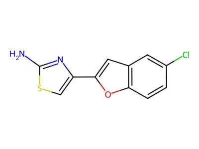4-(5-Chloro-1-benzofuran-2-yl)-1,3-thiazol-2-amine structure