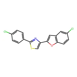 4-(5-Chloro-1-benzofuran-2-yl)-2-(4-chlorophenyl)-1,3-thiazole structure