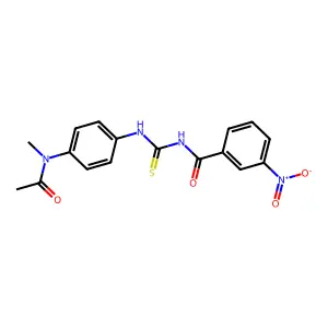 N-[[4-[acetyl(methyl)amino]phenyl]carbamothioyl]-3-nitrobenzamide structure