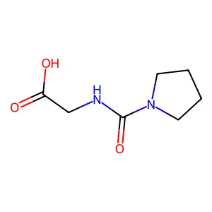 2-[(Pyrrolidine-1-carbonyl)amino]acetic acid structure