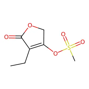 4-Ethyl-5-oxo-2,5-dihydrofuran-3-yl methanesulfonate structure