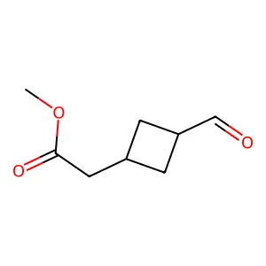 Methyl 2-(3-formylcyclobutyl)acetate structure