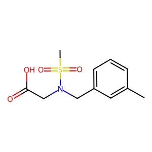 N-[(3-Methylphenyl)methyl]-N-(methylsulfonyl)glycine structure