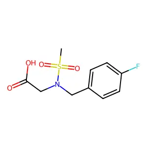 N-(4-fluorobenzyl)-N-(methylsulfonyl)glycine structure