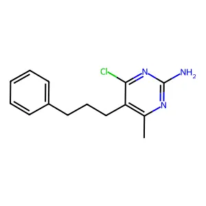 2-Pyrimidinamine, 4-chloro-6-methyl-5-(3-phenylpropyl)- structure