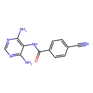 4-氰基-N-(4,6-二氨基嘧啶-5-基)苯甲酰胺 structure