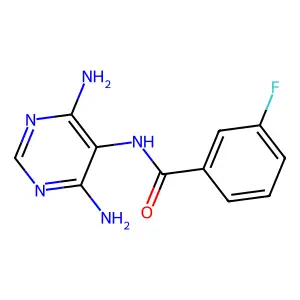 N-(4,6-二氨基嘧啶-5-基)-3-氟苯甲酰胺 structure
