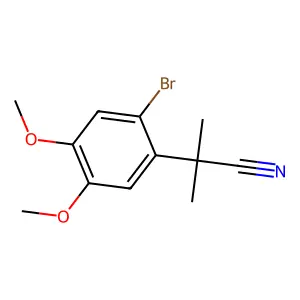 2-(2-Bromo-4,5-dimethoxyphenyl)-2-methylpropanenitrile structure