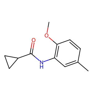 N-(2-methoxy-5-methylphenyl)cyclopropanecarboxamide structure