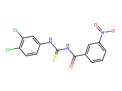 N-[(3,4-dichlorophenyl)carbamothioyl]-3-nitrobenzamide structure