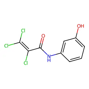 2,3,3-trichloro-N-(3-hydroxyphenyl)prop-2-enamide structure