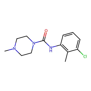 N-(3-chloro-2-methylphenyl)-4-methylpiperazine-1-carboxamide structure