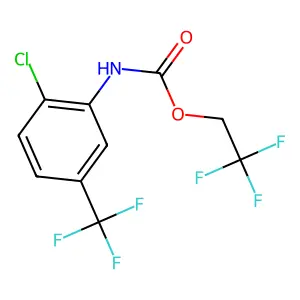 2,2,2-trifluoroethyl N-[2-chloro-5-(trifluoromethyl)phenyl]carbamate structure