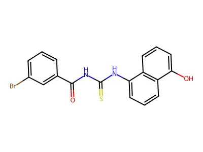 1-(3-Bromobenzoyl)-3-(5-hydroxynaphthalen-1-yl)thiourea structure