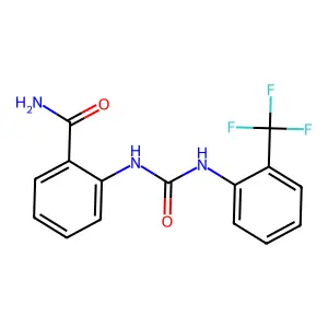 2-[[2-(Trifluoromethyl)phenyl]carbamoylamino]benzamide structure
