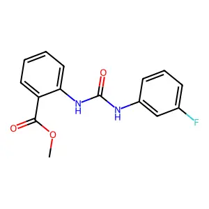Methyl 2-[(3-fluorophenyl)carbamoylamino]benzoate structure