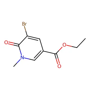 Ethyl 5-bromo-1-methyl-6-oxo-1,6-dihydropyridine-3-carboxylate structure